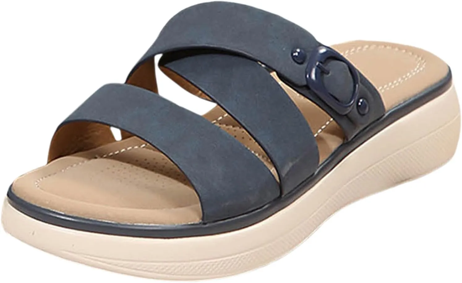Open Toe Sandals For Women Cute Women'S Dress Shoes Strappy Summer Strappy Sandals Sand Beach Platform Slides
