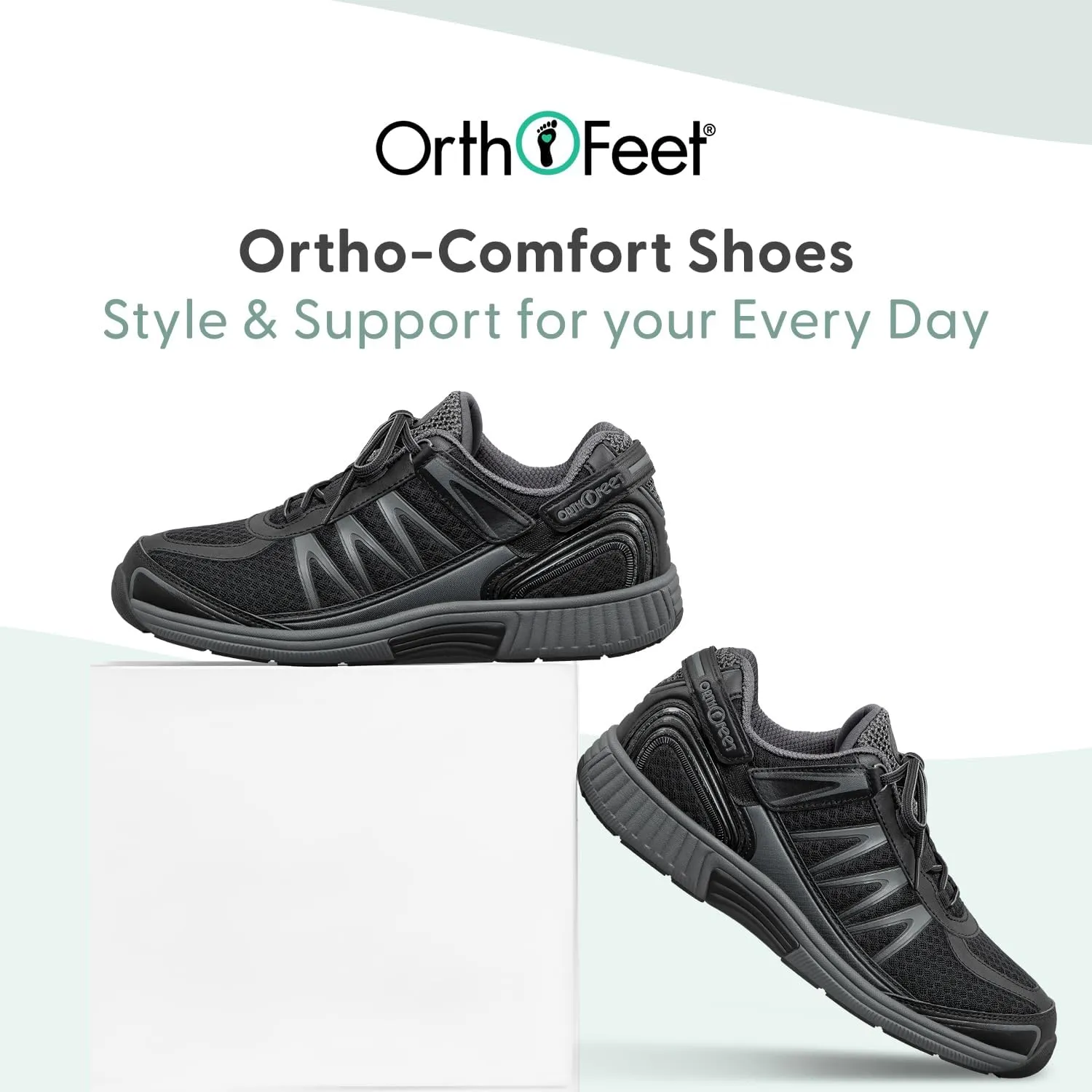 Orthofeet Men's Orthopedic Knit Sprint Tie-Less Sneakers