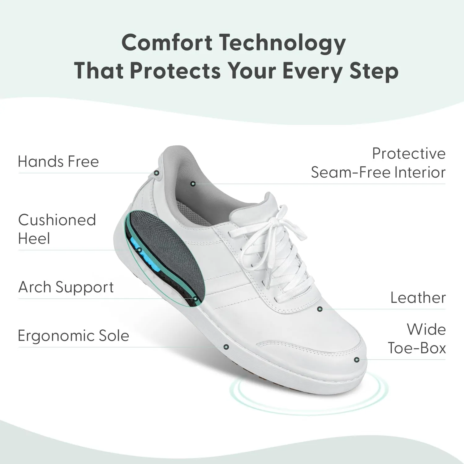 Orthofeet Women's Orthopedic Knit Wander Hands-Free Sneakers