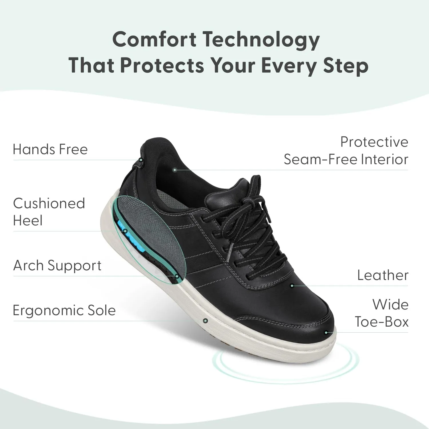 Orthofeet Women's Orthopedic Knit Wander Hands-Free Sneakers