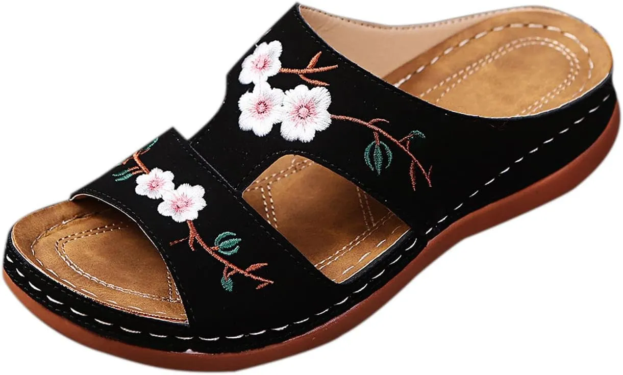 Orthopedic Sandals for Women Flat Flip Flops Comfortable Walking Orthopedic Slip on Flip Flops, Dressy Summer Flat 2025