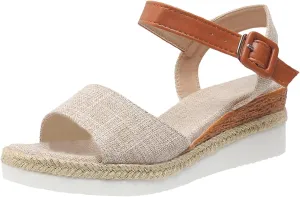 Orthopedic Sandals for Women Platform Wedge Sandals Walking Slippers with Arch Support Sandal Open Toe Ankle Strap Sandal Beach Casual Slip on Shoes Beach Dress Comfortable Outdoor Shoes 2025