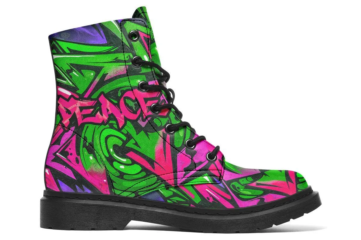 Peace Love Graffiti Pink