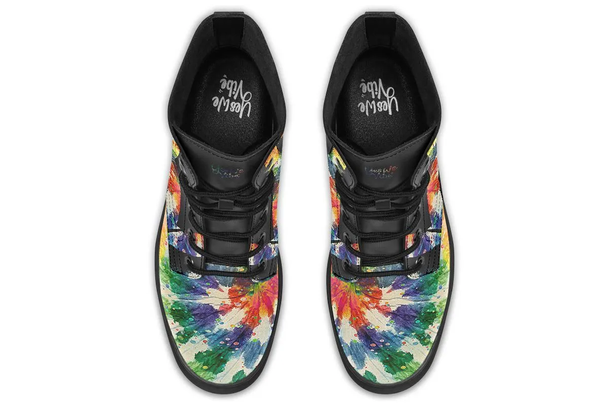 Peaceful Tie Dye Watercolor Black