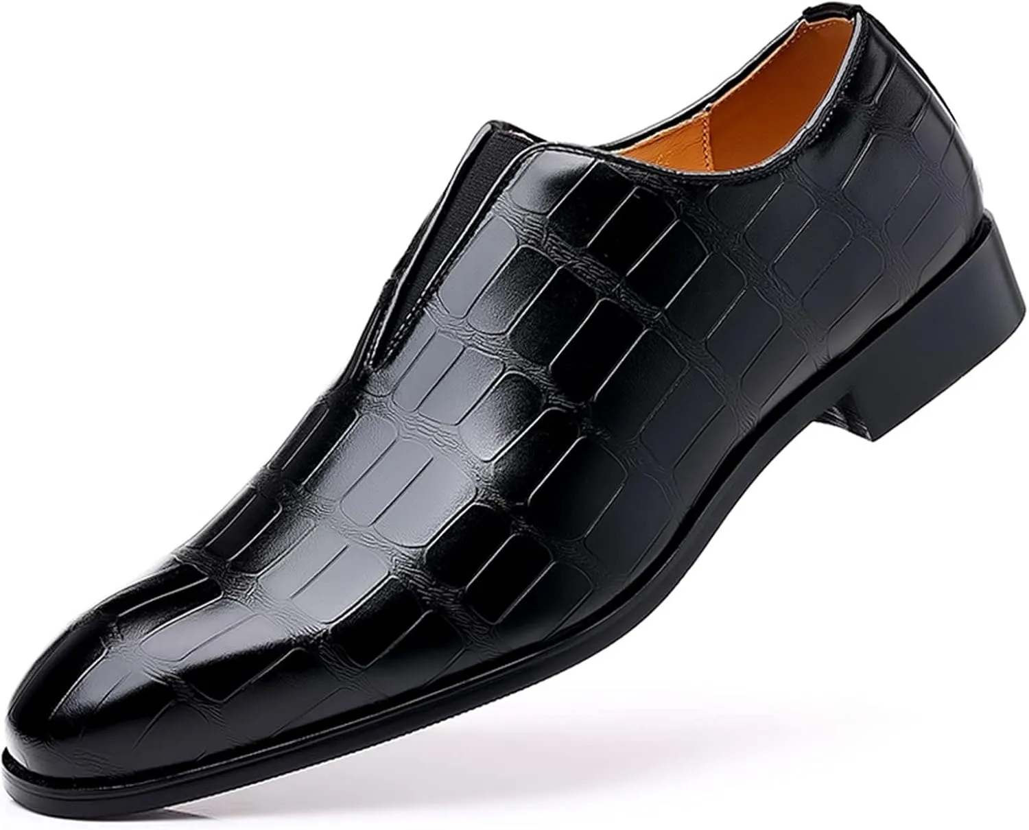 Penguin Shoes for Men Leather Classical Style Shoes for Men Slip On PU Leather Low Rubber Sole Mens Leather (Black, 11)