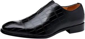 Penguin Shoes for Men Leather Classical Style Shoes for Men Slip On PU Leather Low Rubber Sole Mens Leather (Black, 11)
