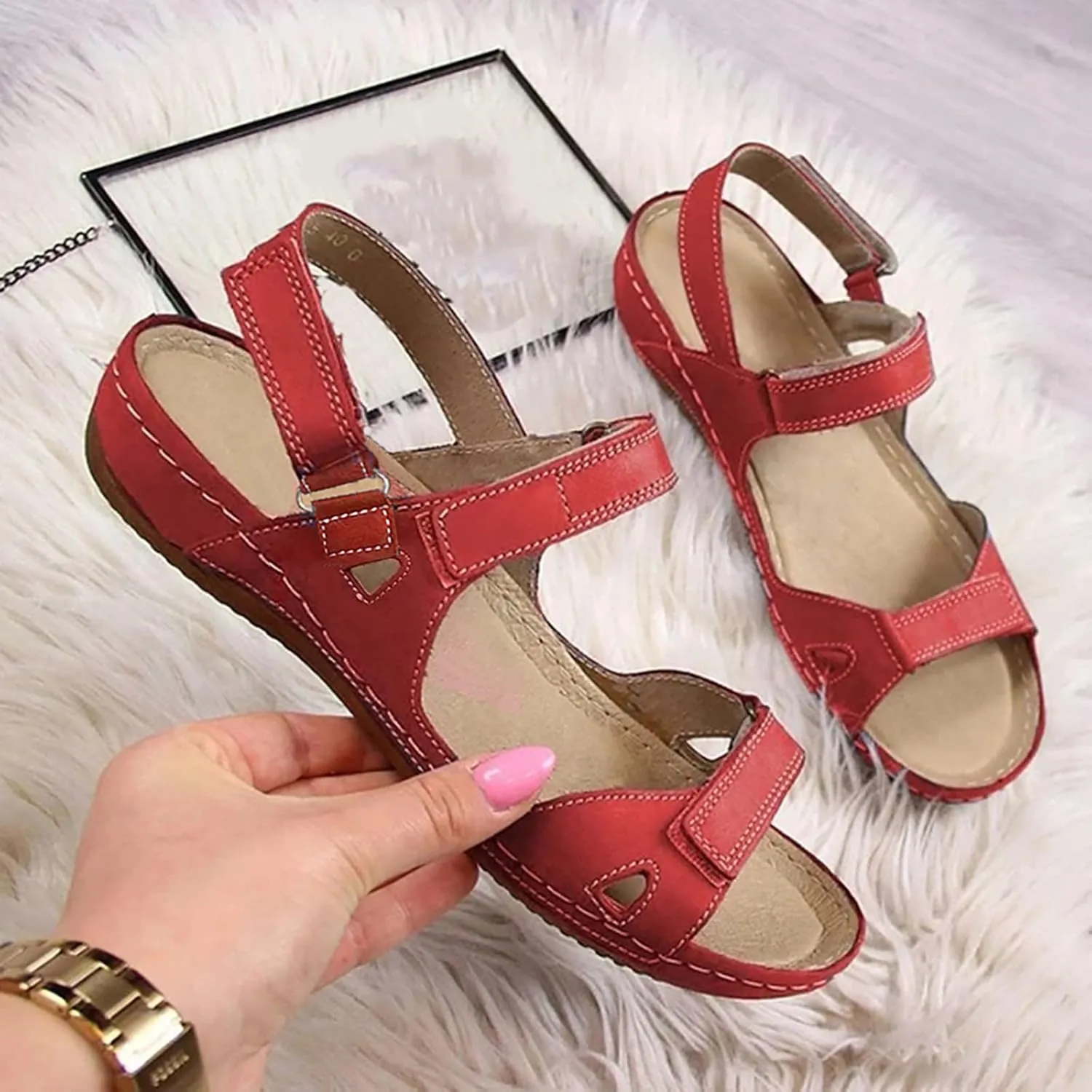 Platform Sandals Women Womens Low Wedges Platform Sandals Sandal Women's Classic Wedge Heels Sandals