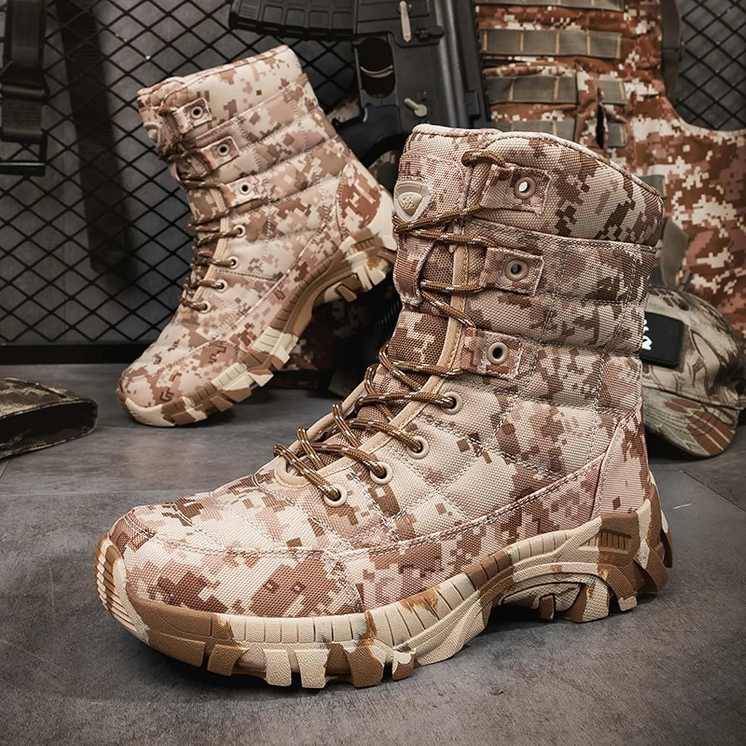 Plus Size Field Training, Battlefield Training, Hiking Boots, Outdoor Hiking Boots, Waterproof Work Boots, Lightweight and Durable Backpack Boots