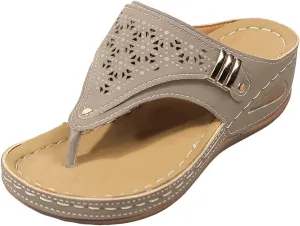 Sandals for Women Summer Casual Flatform Platform Wedge Slides for Women Women's Arch Support Sandals