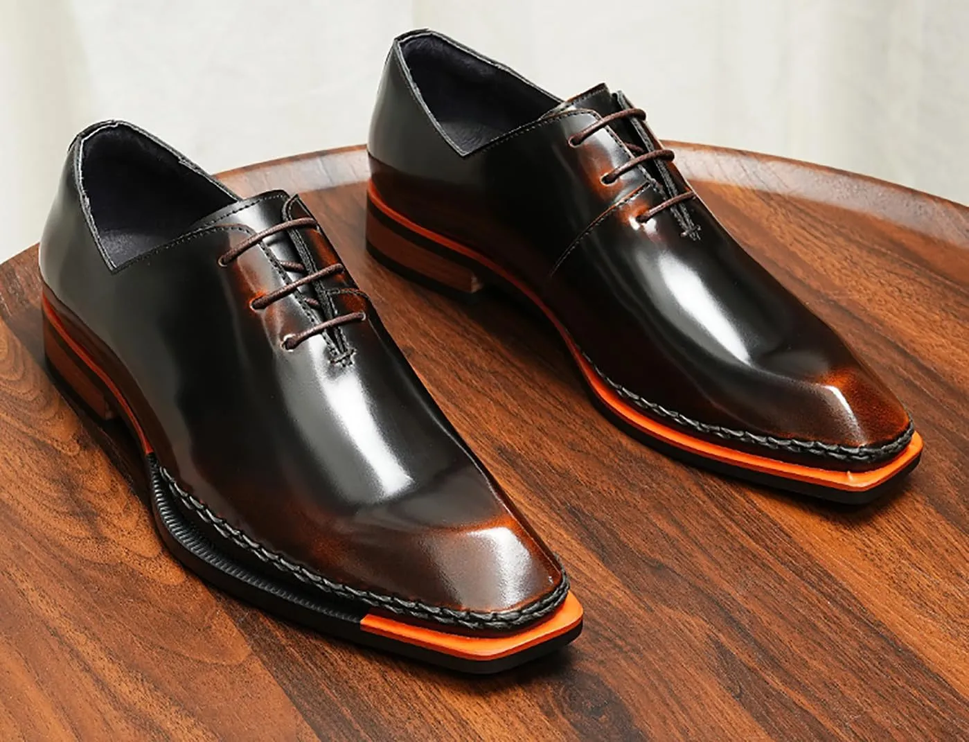 Santimon Men's Oxfords Formal Dress Leather Derby Fashion Business Wedding Prom Tuxedo Casual Whole Cut Oxford Walking Shoes for Men