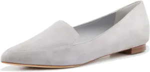 SHODENSE Women Pointed Toe Flat Loafers Slip On Suede Loafer Flats Closed Toe Flat Heel Penny Loafer Comfortable Moccasins Casual Driving Walking Loafers Shoes Ladies Girls Daily Club Church 4-11 M US