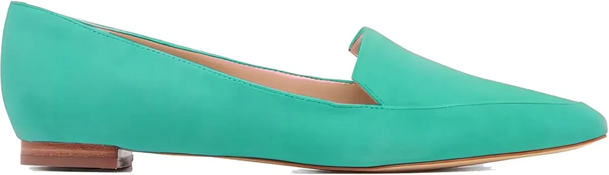 SHODENSE Women Pointed Toe Flat Loafers Slip On Suede Loafer Flats Closed Toe Flat Heel Penny Loafer Comfortable Moccasins Casual Driving Walking Loafers Shoes Ladies Girls Daily Club Church 4-11 M US