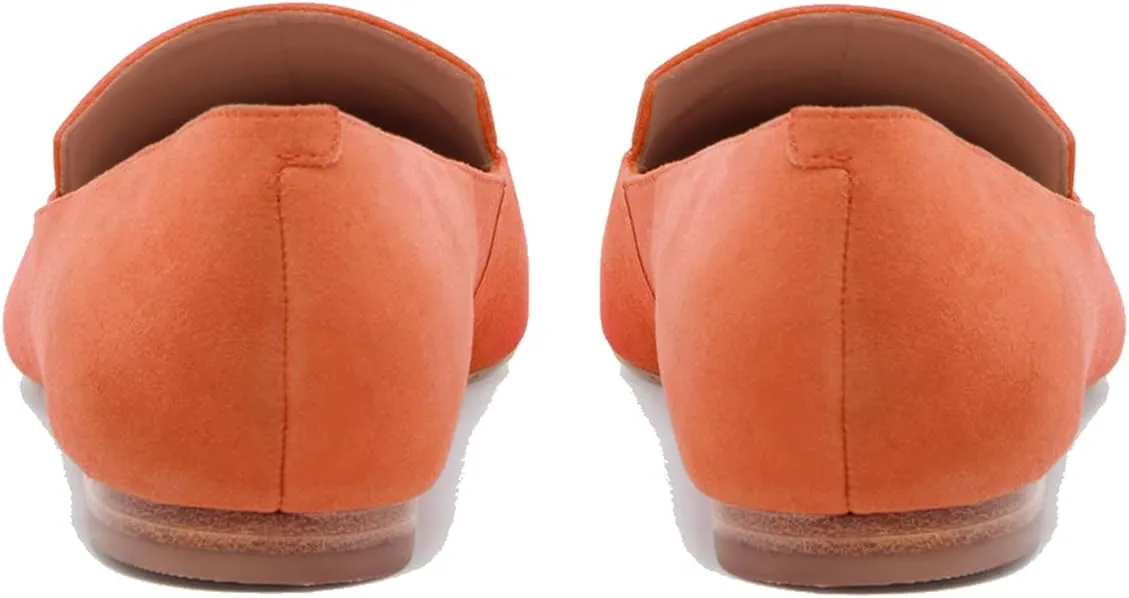 SHODENSE Women Pointed Toe Flat Loafers Slip On Suede Loafer Flats Closed Toe Flat Heel Penny Loafer Comfortable Moccasins Casual Driving Walking Loafers Shoes Ladies Girls Daily Club Church 4-11 M US