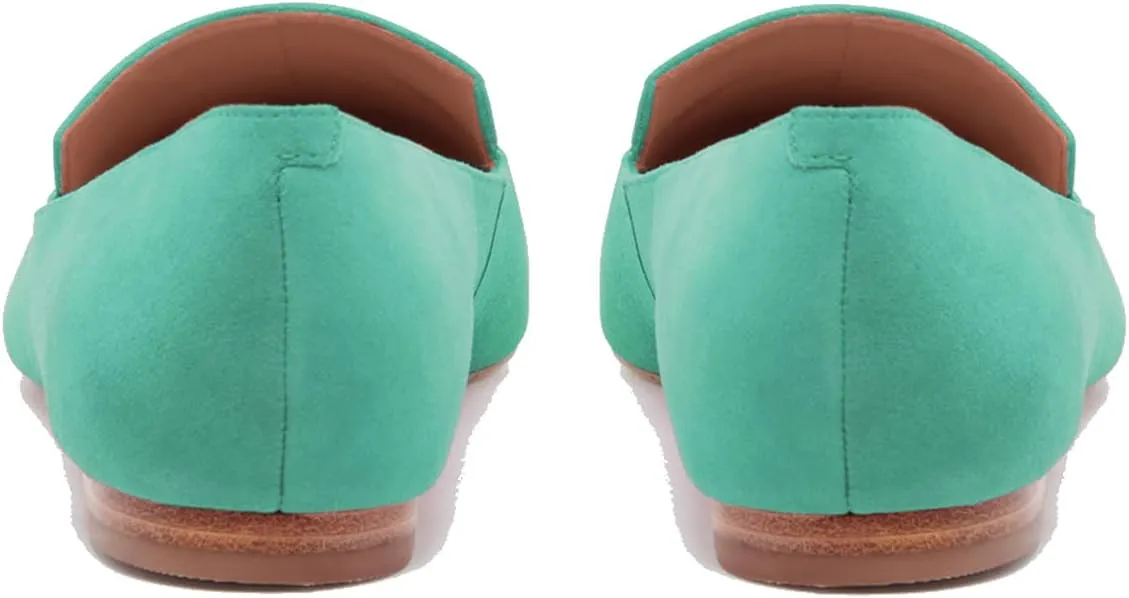 SHODENSE Women Pointed Toe Flat Loafers Slip On Suede Loafer Flats Closed Toe Flat Heel Penny Loafer Comfortable Moccasins Casual Driving Walking Loafers Shoes Ladies Girls Daily Club Church 4-11 M US