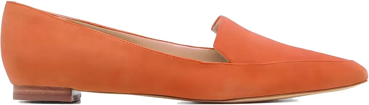 SHODENSE Women Pointed Toe Flat Loafers Slip On Suede Loafer Flats Closed Toe Flat Heel Penny Loafer Comfortable Moccasins Casual Driving Walking Loafers Shoes Ladies Girls Daily Club Church 4-11 M US