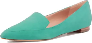 SHODENSE Women Pointed Toe Flat Loafers Slip On Suede Loafer Flats Closed Toe Flat Heel Penny Loafer Comfortable Moccasins Casual Driving Walking Loafers Shoes Ladies Girls Daily Club Church 4-11 M US
