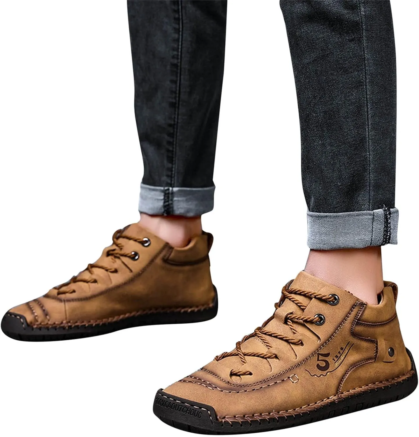Shoes Casual Men Leather Fashion Summer and Autumn Men Leather Shoes Flat Soft Leather Casual Shoes for Men Size 13