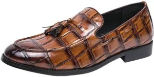 Shoes for Men Mens Leather Ankle Dress Shoes Casual Shoes Loafers Flat Shoes Vintage Hand Stitching Comfort Soft Breathable Slip-On Lightweight