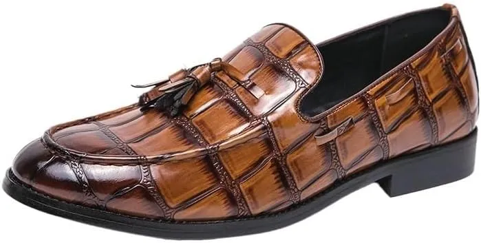 Shoes for Men Mens Leather Ankle Dress Shoes Casual Shoes Loafers Flat Shoes Vintage Hand Stitching Comfort Soft Breathable Slip-On Lightweight