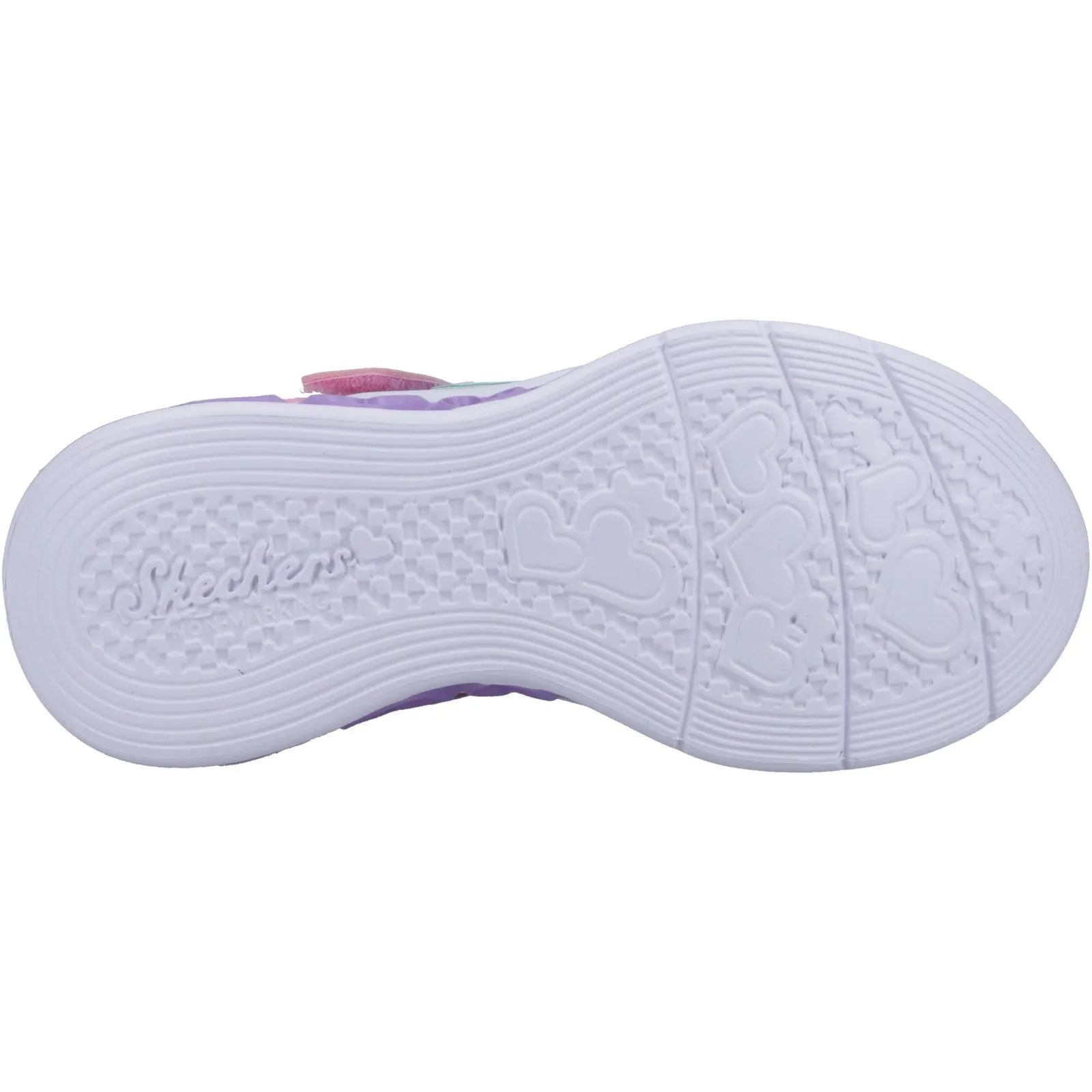 Skechers Girls Flutter Heart Lights Simply Love Light Up Trainers - Pink