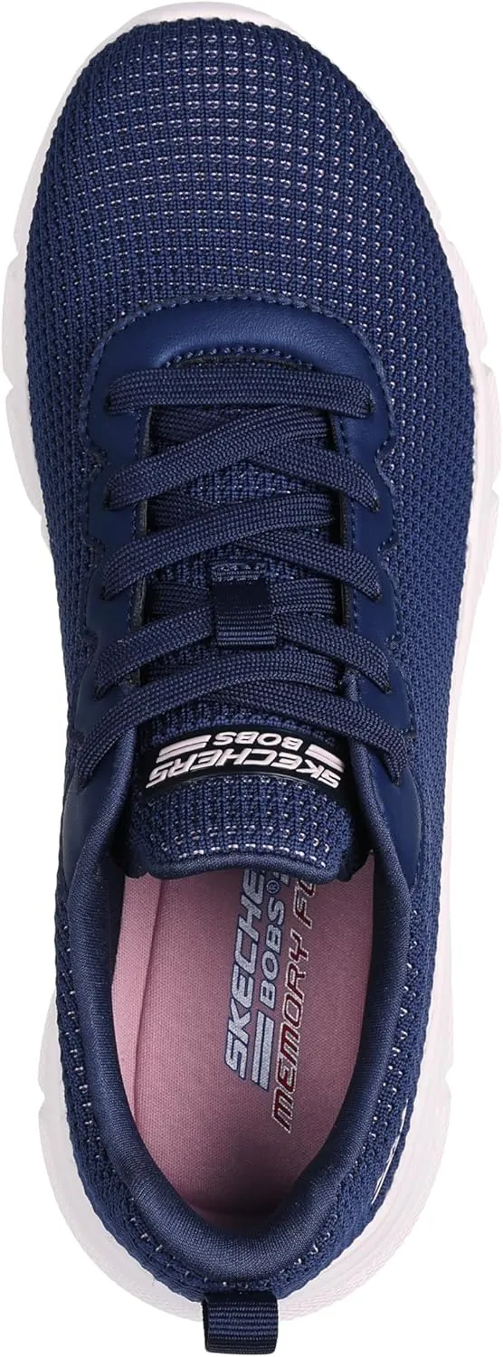 Skechers Women's Bobs Sport Sneakers  Visionary Essence Lace-up Knit, Vegan & Washable