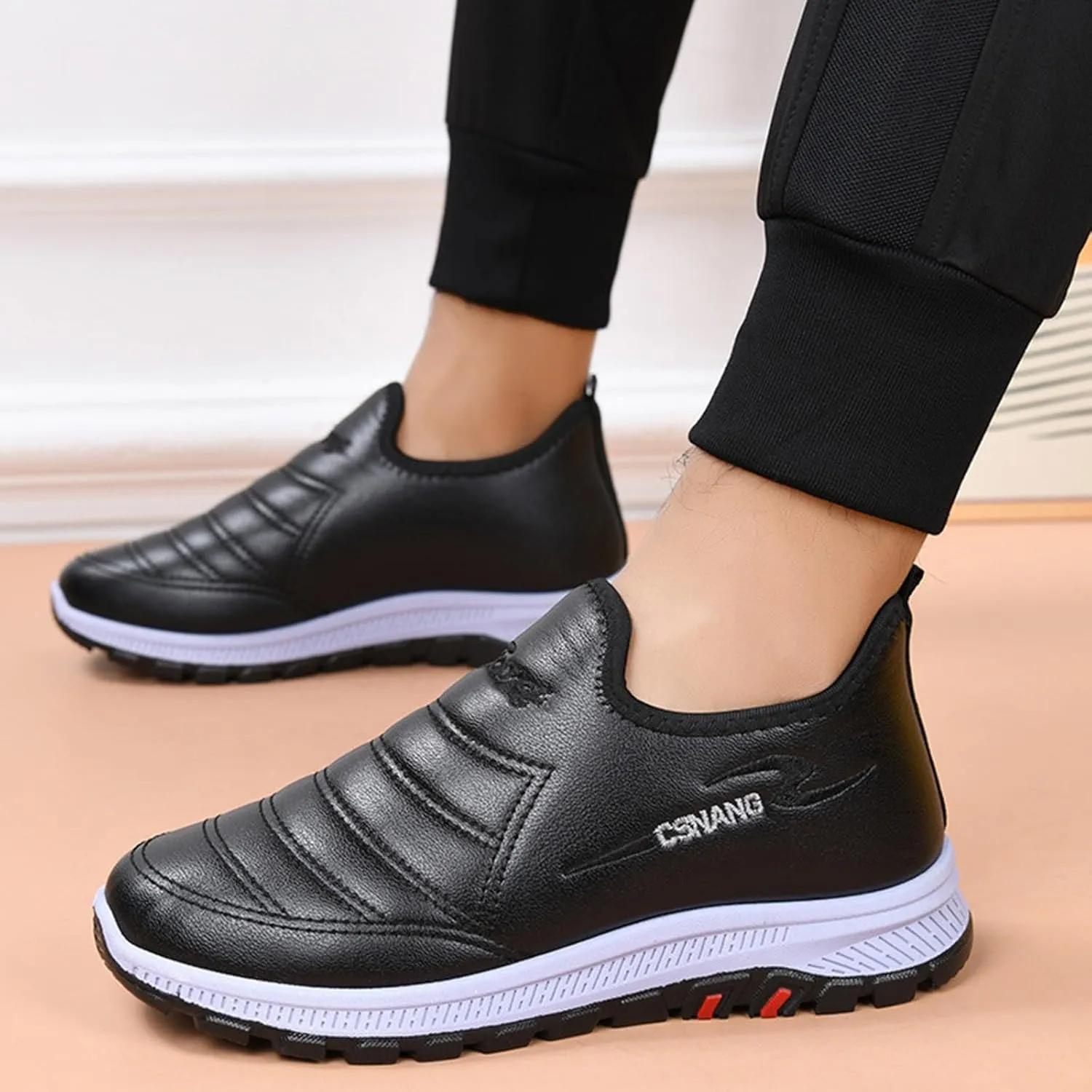 Snow Shoes For Men Non-Slip Winter Walking Shoes For Men Plush Lined Hiking Boots Women aterproof Casual Shoes