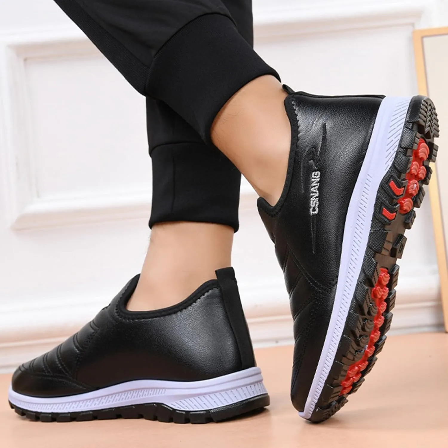 Snow Shoes For Men Non-Slip Winter Walking Shoes For Men Plush Lined Hiking Boots Women aterproof Casual Shoes