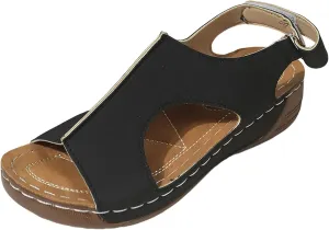 Summer Sandals for Women 2025 Platform Sandals Bohemia Ankle Strap Wedge Orthopedic Sandal for Women Open Toe Flip-Flops Lightweight Wedge Sandal Casual Walking Low Walking Shoes 2025