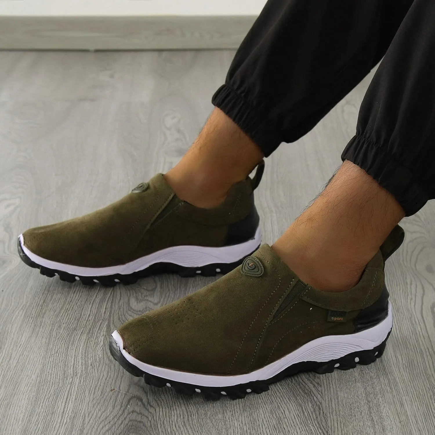 Tennis Walking Shoes Men's Spring Fashion Casual Lightweight Comfortable Flannel Round Toe Sport Shoes