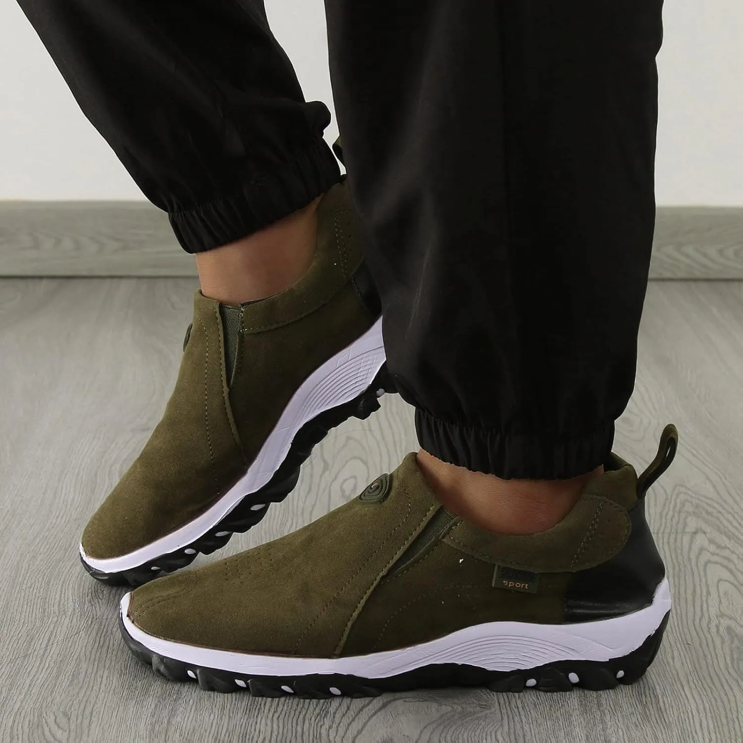 Tennis Walking Shoes Men's Spring Fashion Casual Lightweight Comfortable Flannel Round Toe Sport Shoes