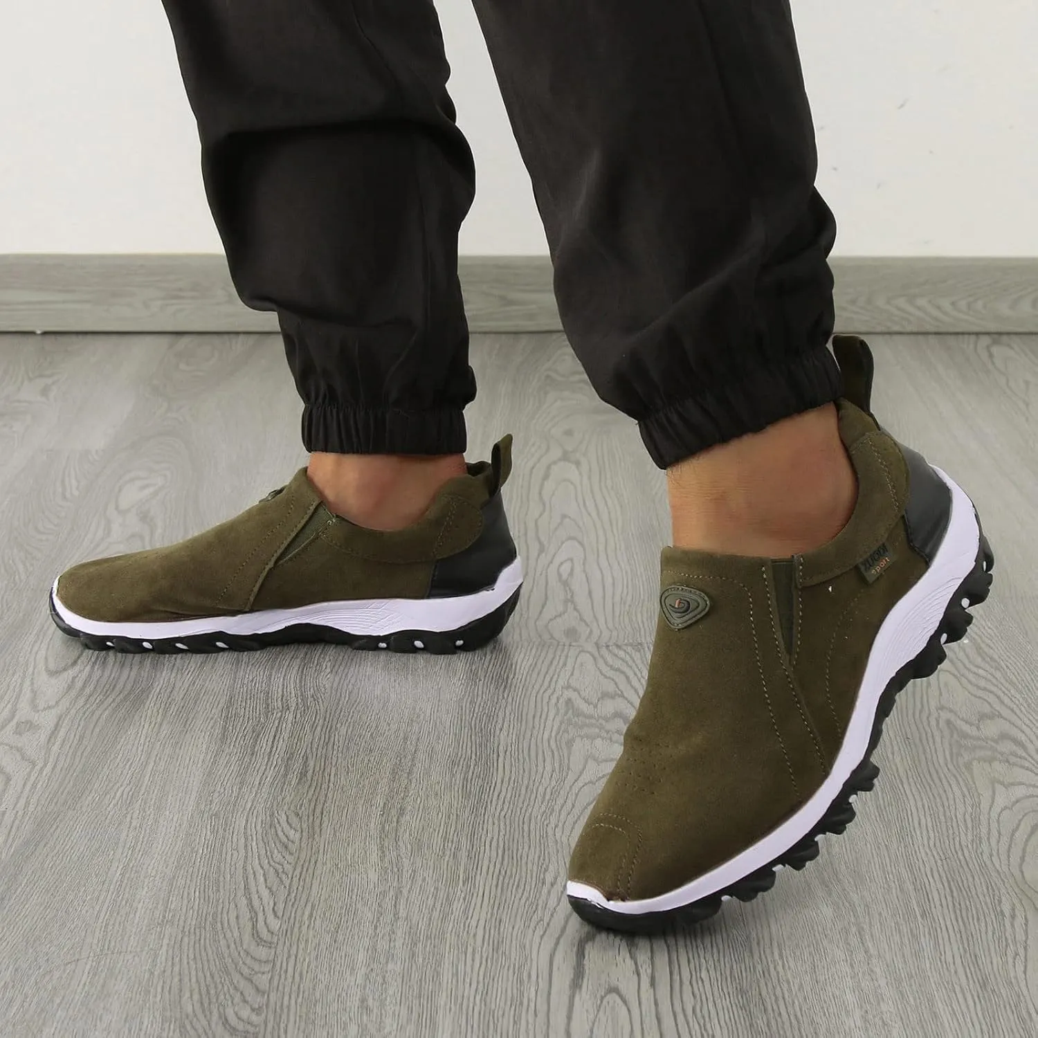 Tennis Walking Shoes Men's Spring Fashion Casual Lightweight Comfortable Flannel Round Toe Sport Shoes