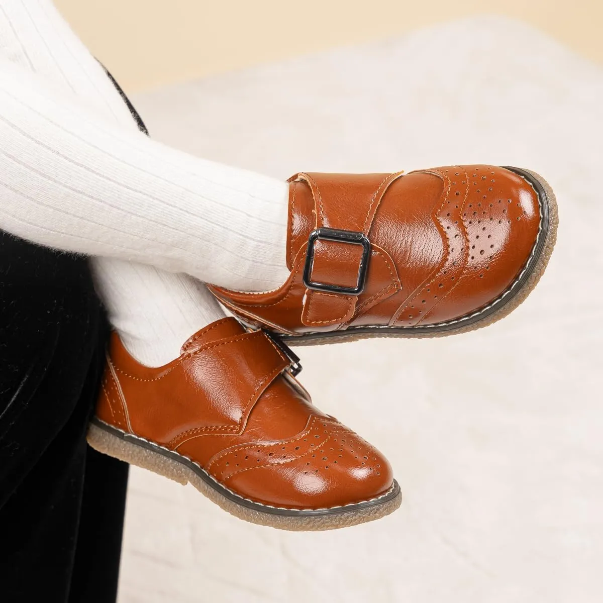 Toddler Boys Girls Oxford Dress Shoes Casual Slip On School Uniform Loafers Formal Wedding Church Flats for Little Kids