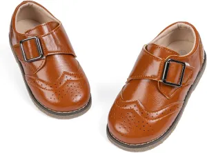 Toddler Boys Girls Oxford Dress Shoes Casual Slip On School Uniform Loafers Formal Wedding Church Flats for Little Kids