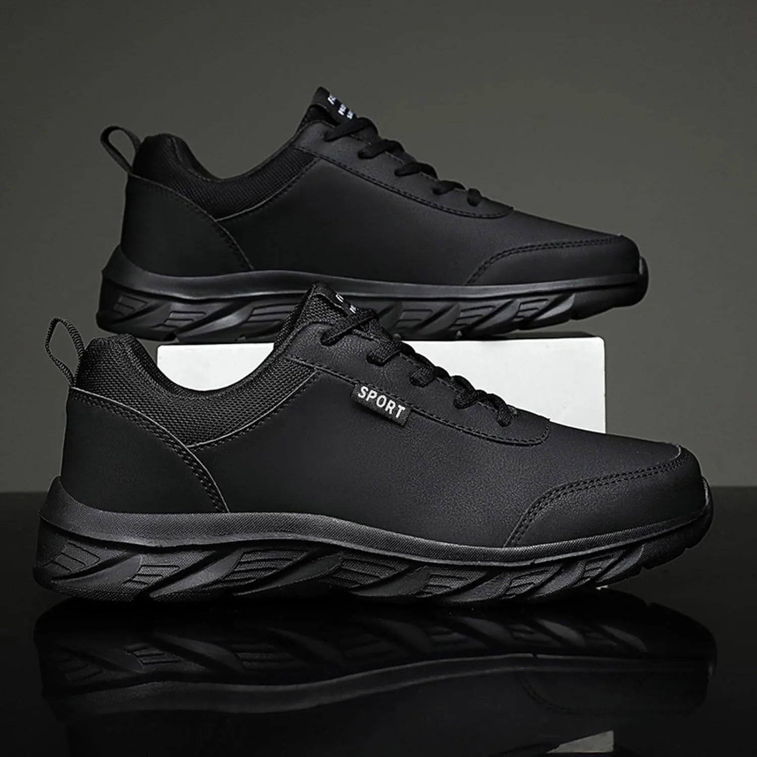Versatile & Casual Sneaker Outdoor Men Mountaineering Casual Sport Shoes Lace Up Solid Color Running Breathable Soft