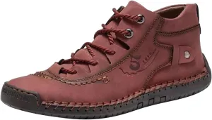 Walking Shoes Men Leather Fashion Summer and Autumn Men Leather Shoes Flat Soft Bottom Comfortable Mid Top Lace Up Casual Mens Leather Shoe Pad