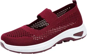 Walking Shoes Women Slip On Sneakers Knit Lightweight Comfortable Breathable Walking Shoes for Work Travel