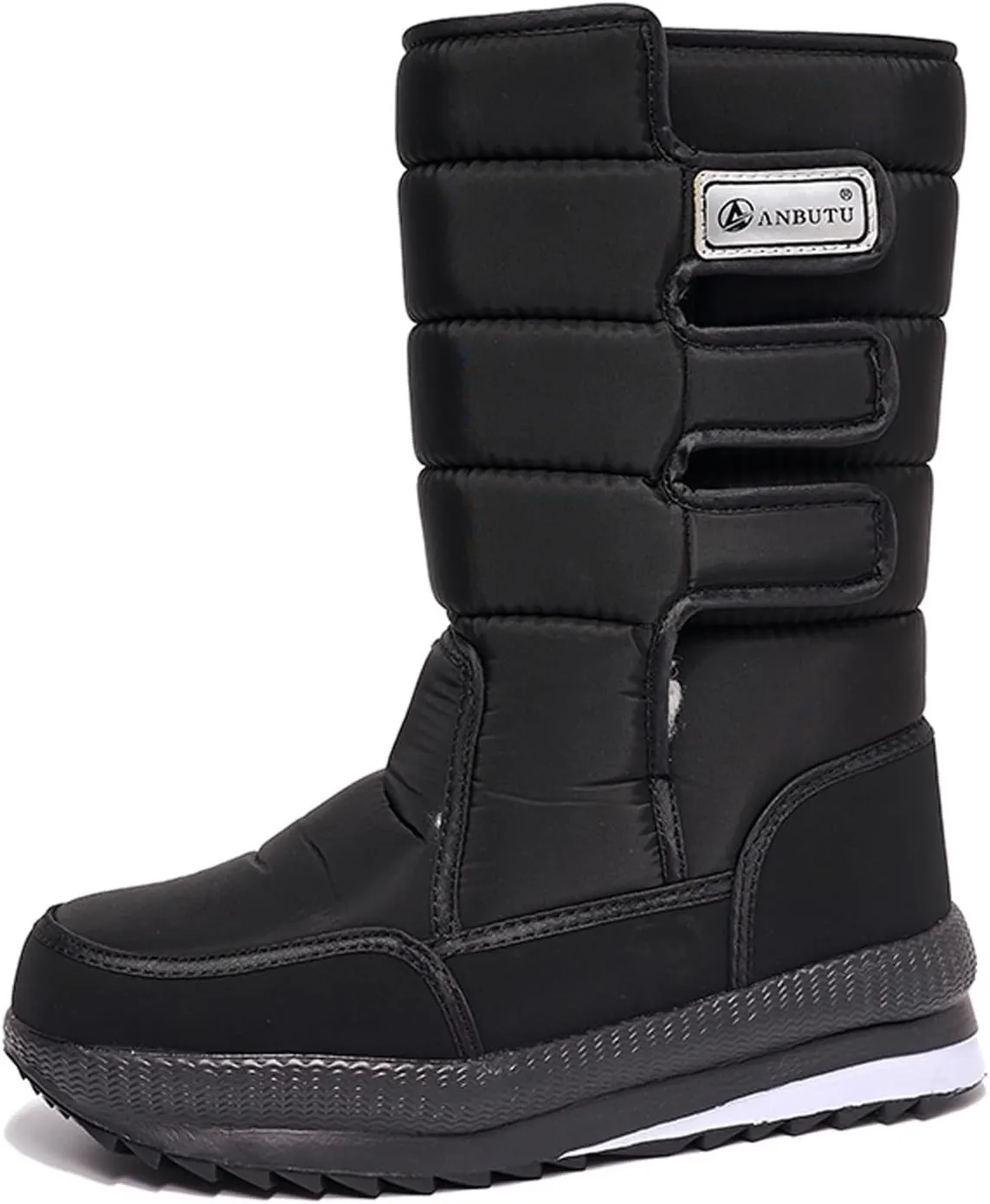 Water Proof Snow Boots for Men Thickened Warm Fleece Boots Thick Bottom Mid Calf Winter Boots Summer Hiking Shoes Men