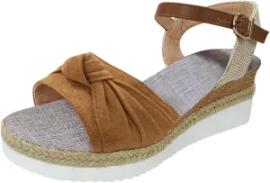 Wedge Sandals Women's Casual Platform Open Toe Wedge Sandal Slide Sandals Open Toe Wedge Sandals for Women