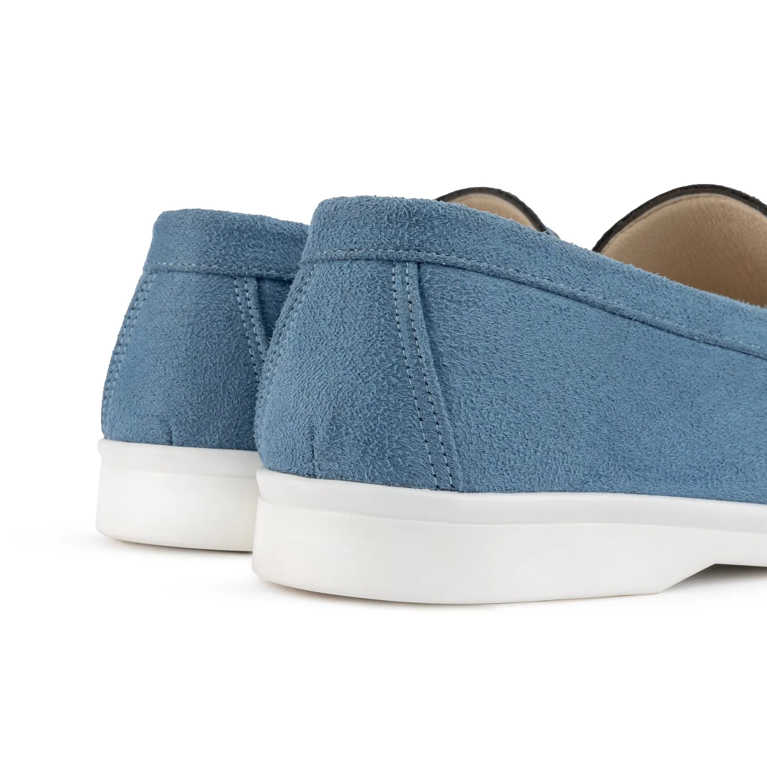 Women Suede Tassel Loafer -Baby Blue