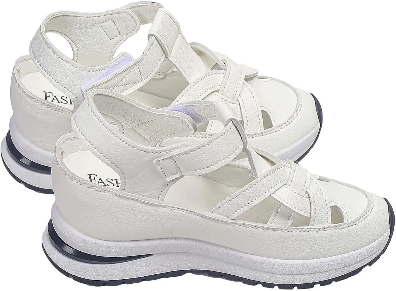 Womens Hollow Out Platform Wedge Sandals Lightweight Closed Toe Sandals Casual Ankle Strap Breathable Sandal Comfortable Summer Beach Shoes