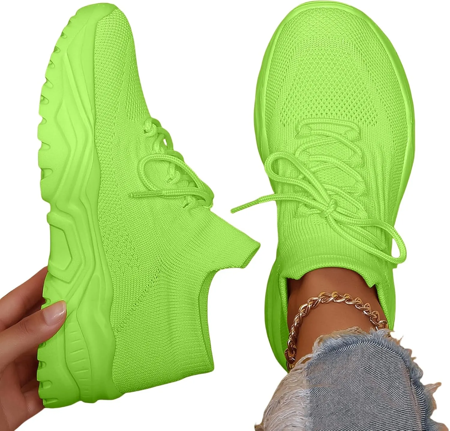 Womens Running Shoes Slip-On Walking Tennis Sneakers Lightweight Fashion Sneakers Casual Soft Sole Mesh Workout Sports Shoes Walking Gym Work Shoe 2025