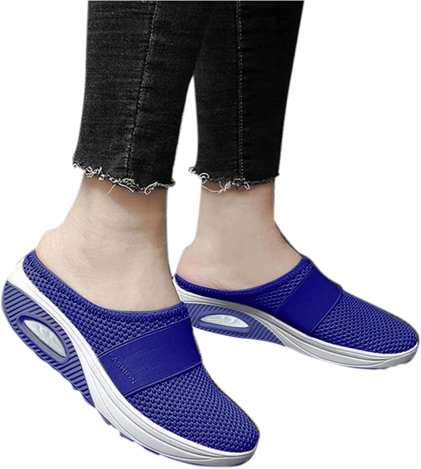 Womens Sneaker Wedge Sandals for Women Air Cushion Mesh Slip-On Walking Shoes Orthopedic Diabetic Walking Shoes Casual Breathable Sport Shoes