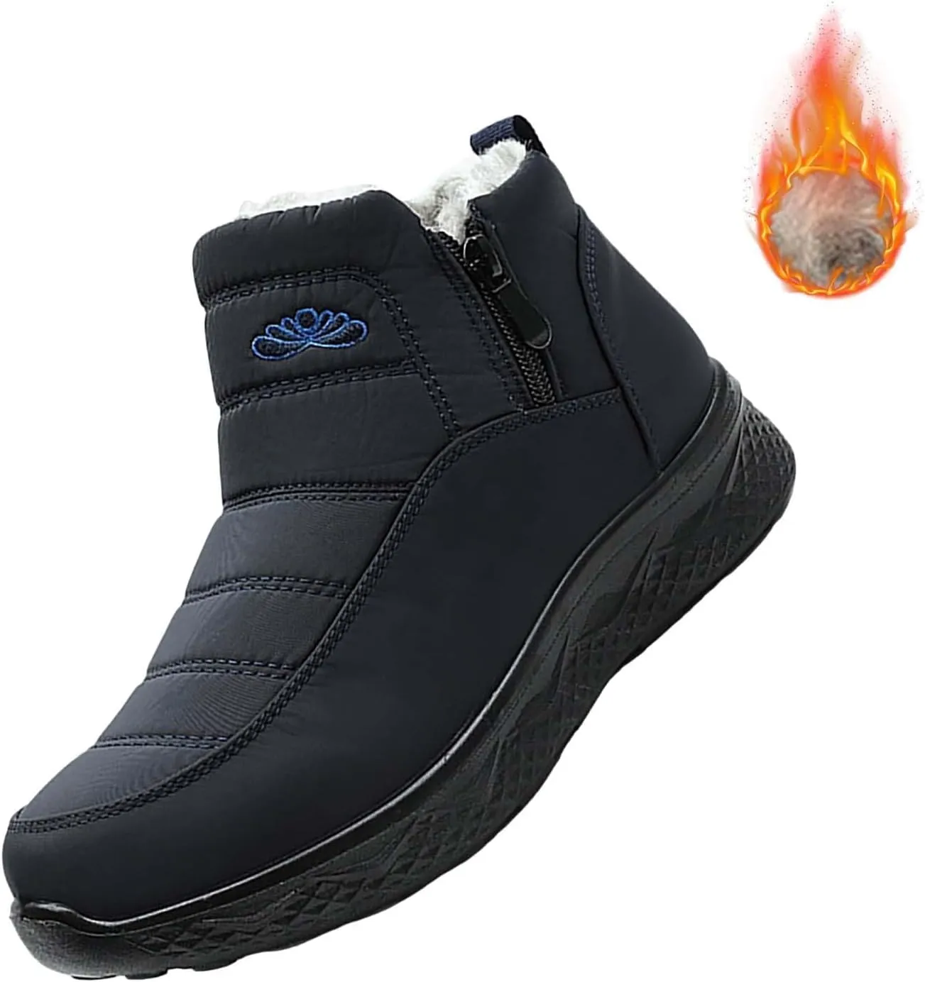 Women's Snow Boots Wide Width Adults Winter Boots Slip On for Womens Shoes Warm Barefoot Shoes Grounded Footwear Hiking Boots for Women Knee High Men's Snow Booties
