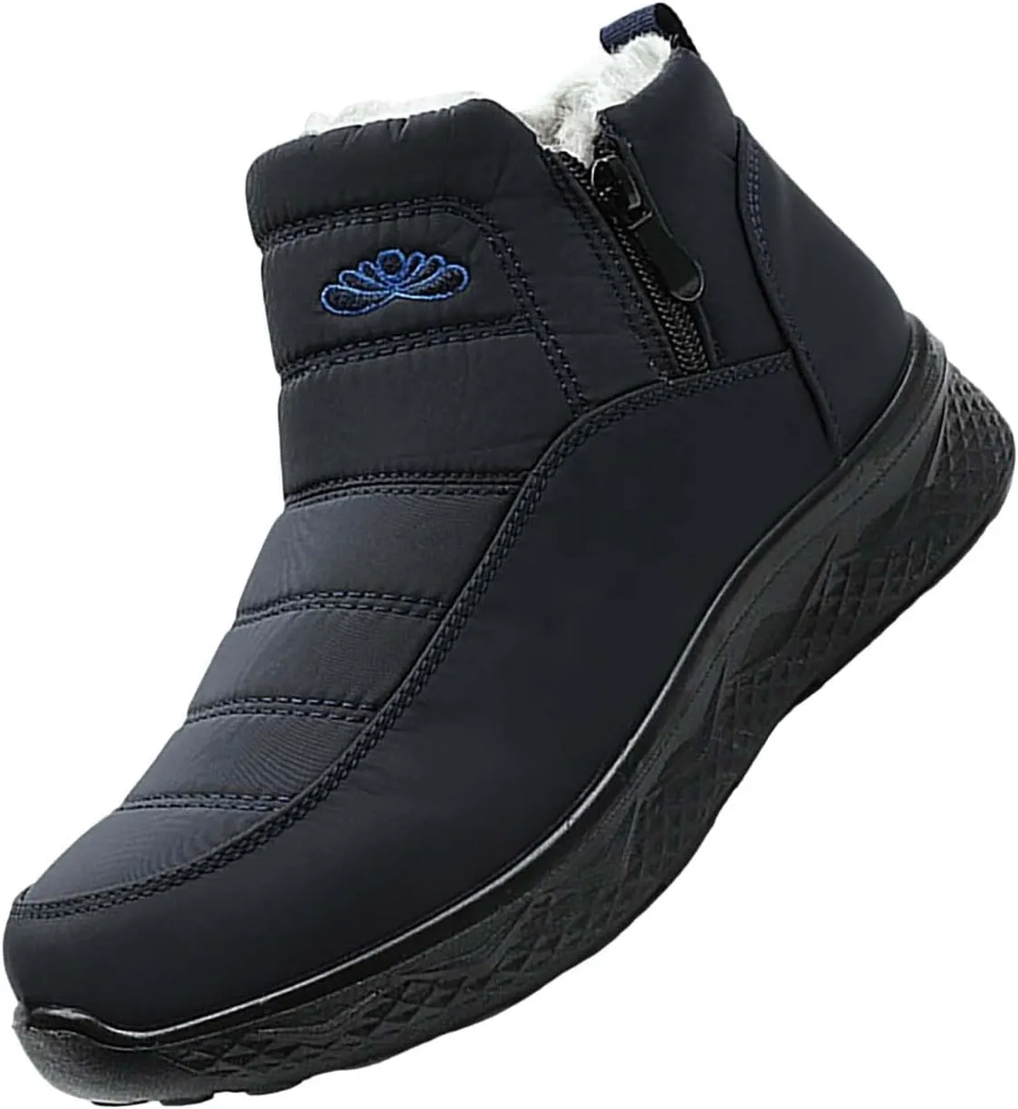 Women's Snow Boots Wide Width Adults Winter Boots Slip On for Womens Shoes Warm Barefoot Shoes Grounded Footwear Hiking Boots for Women Knee High Men's Snow Booties
