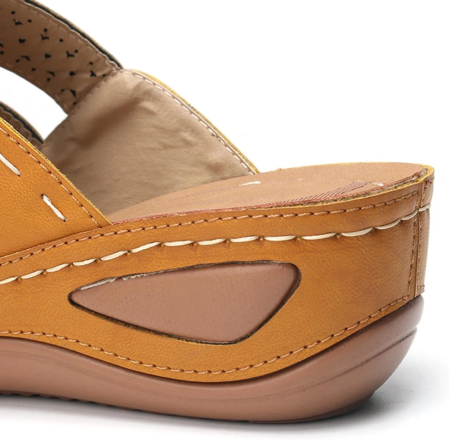 Women's Summer Beach Wedge Slides Sandals Casual Elastic Ankle Strap Platform Sandal Dress Sandals for Women